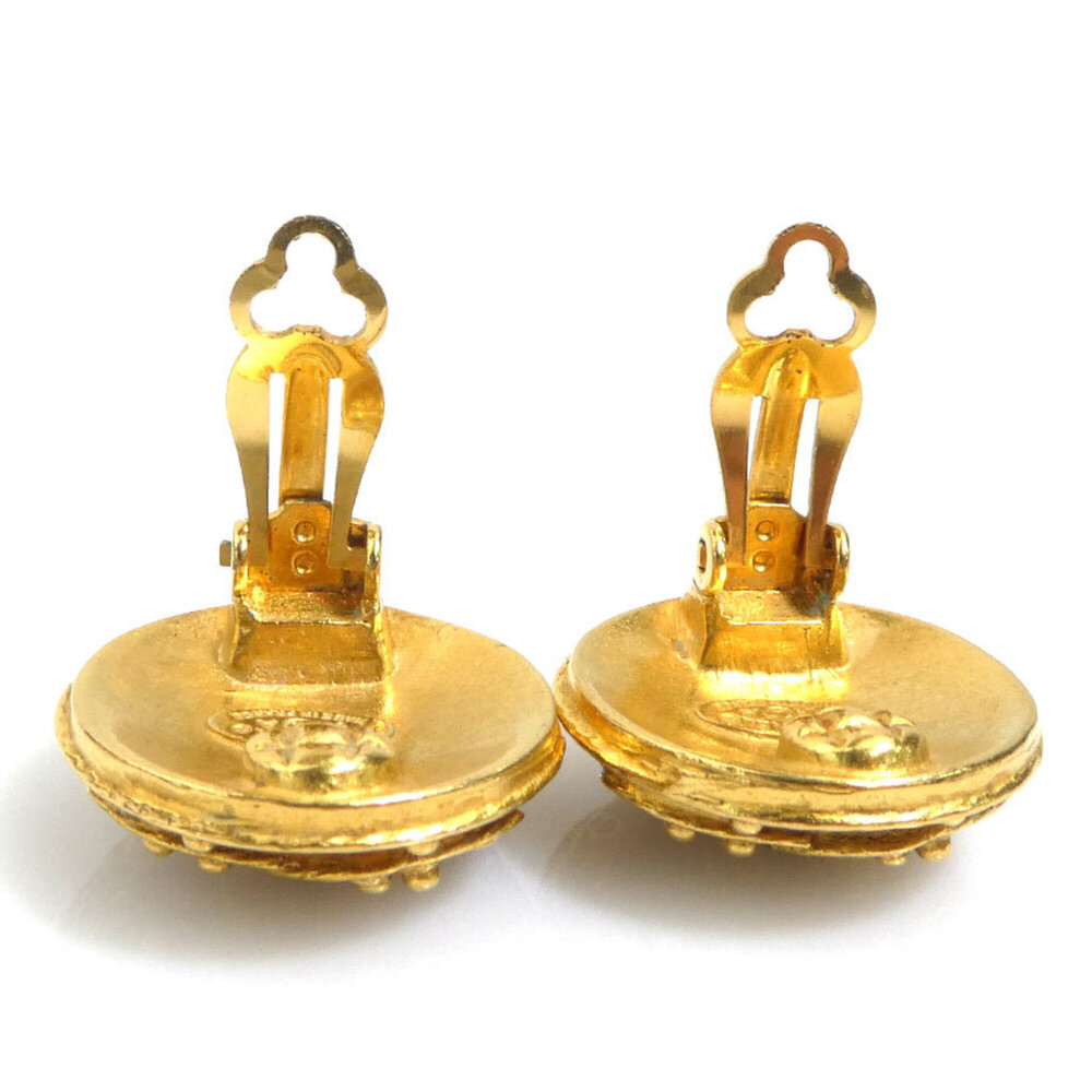 CHANEL Gold Logo Earrings - Picture 4 of 8